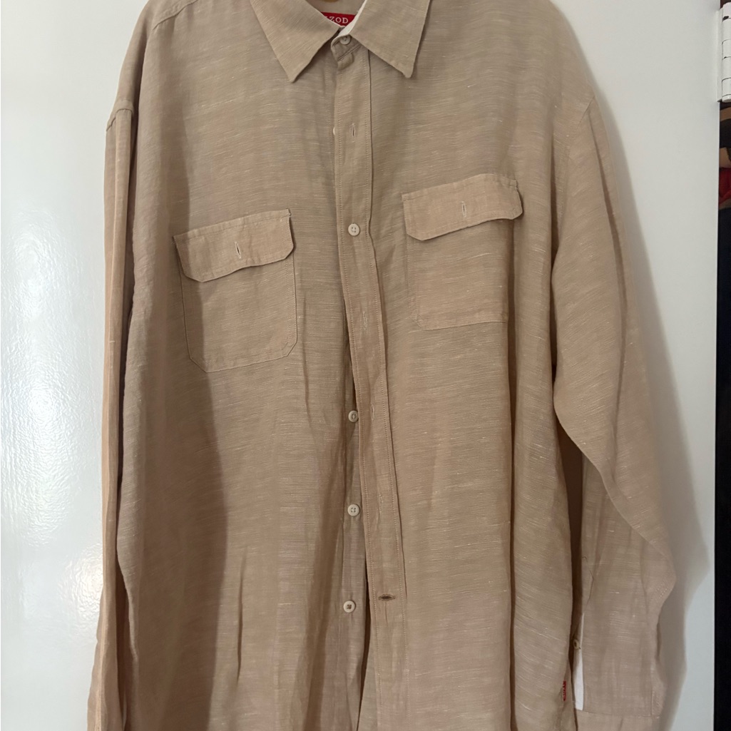 Izod Beige Collared Shirt